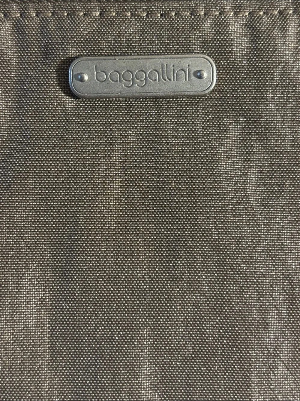 Baggallini Brown Metallic zip around wallet wristlet with RFID blocking